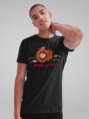 All + Every Black South Park Kenny Dead Game Over Pixelated T-Shirt - Image 1 of 4