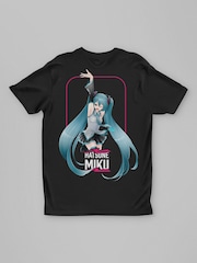 All + Every Black CV01 Hatsune Miku Vocal Software Anime Back Print T-Shirt - Image 3 of 3