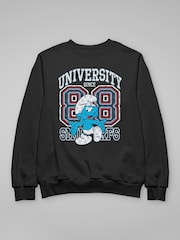All + Every Black The Smurfs University College Sports Sweatshirt - Image 3 of 3