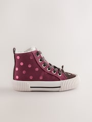 Bordeauxrode lieveheersbeestje - Hoge sneakers - Afbeelding 2 van 4