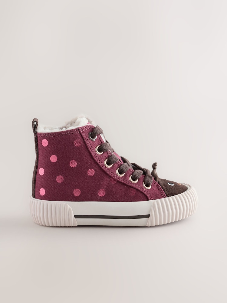 Bordeauxrode lieveheersbeestje - Hoge sneakers - Afbeelding 2 van 4