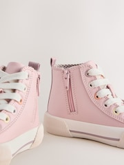 Pink Rainbow Standard Fit (F) High Top Trainers - Image 3 of 5