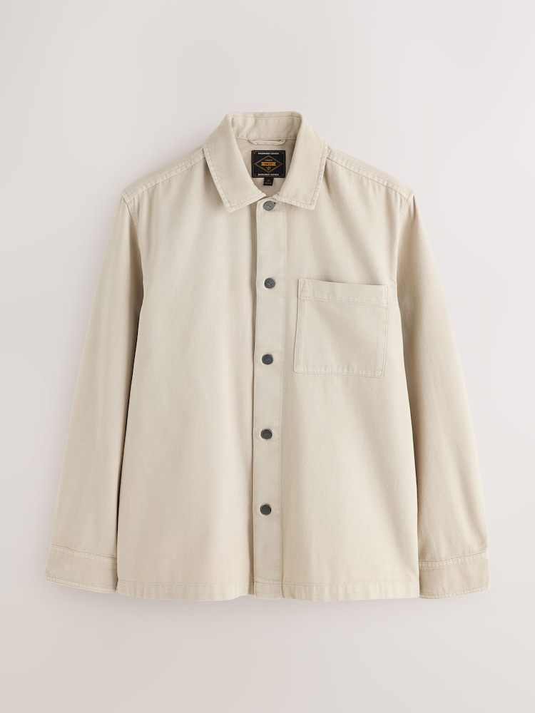Ecru Pocket Canvas Shacket - Image 1 of 5