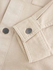 Ecru Pocket Canvas Shacket - Image 4 of 5