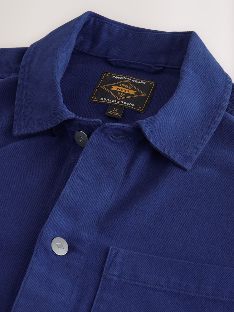 Blue Pocket Canvas Shacket - Image 3 of 3