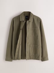 Khaki Green Chore Canvas Shacket - Image 2 of 5