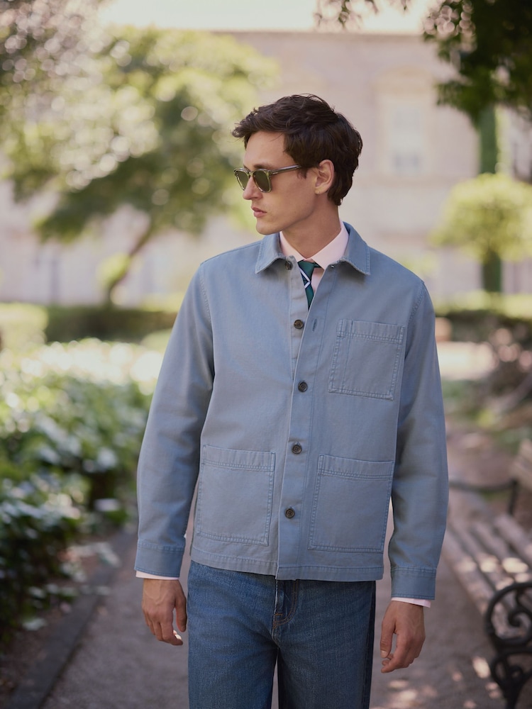 Blue Chore Canvas Shacket - Image 1 of 13
