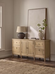 Mid Natural Moreton Oak Veneer Large Sideboard - Image 2 of 9
