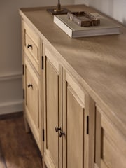 Mid Natural Moreton Oak Veneer Large Sideboard - Image 4 of 9