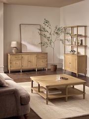Mid Natural Moreton Oak Veneer Large Coffee Table - Image 1 of 6
