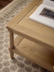 Mid Natural Moreton Oak Veneer Large Coffee Table - Image 5 of 6