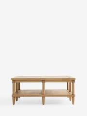Mid Natural Moreton Oak Veneer Large Coffee Table - Image 6 of 6
