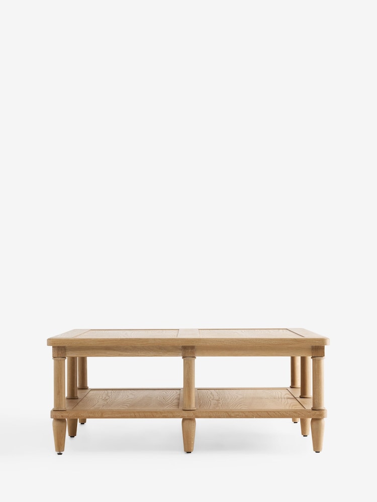 Mid Natural Moreton Oak Veneer Large Coffee Table - Image 6 of 6 Mid Natural Moreton Oak Veneer Large Coffee Table - Image 6 of 6