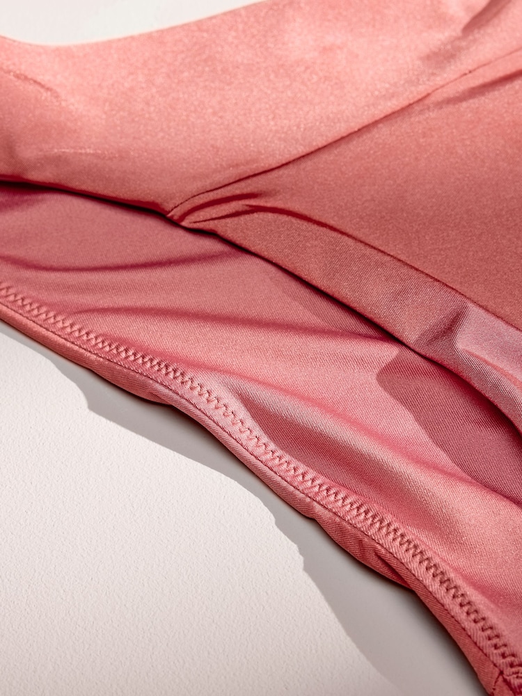 AIYLA Rose Pink High Leg Premium Bikini Bottoms - Image 7 of 7 AIYLA Rose Pink High Leg Premium Bikini Bottoms - Image 7 of 7