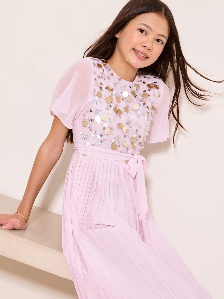 Lipsy Sequin Pleated Occasion Jumpsuit (7-16yrs) - Imagen 2 de 4