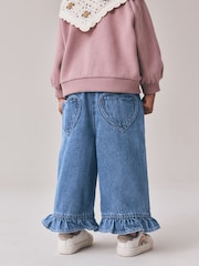 Denim Frill Hem Wide Leg Jeans (3mths-7yrs) - Image 4 of 8