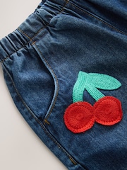 Rainbow Cherry Crochet Embroidered Barrel Jeans (3mths-7yrs) - Image 8 of 8