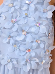 Lipsy Blue 3D Bodice Occasion Dress (7-16yrs) - Image 3 of 5