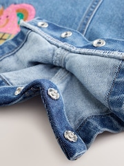 Denim Stripe T-Shirt Dungaree and Tights Set (3mths-7yrs) - Image 14 of 14