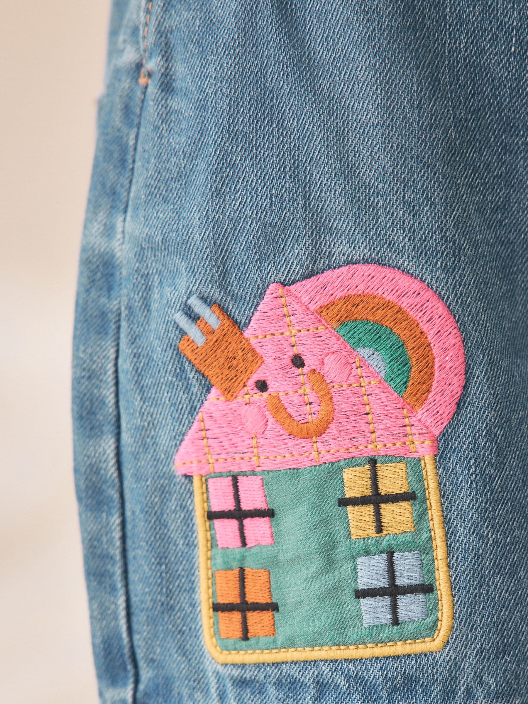 Buy Denim Stripe T-Shirt Dungaree and Tights Set (3mths-7yrs) from