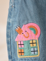 Denim Stripe T-Shirt Dungaree and Tights Set (3mths-7yrs) - Image 4 of 14