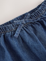 Denim azul oscuro - Falda con dobladillo con volantes (3 meses-7 años) - Imagen 4 de 4