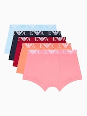 Emporio Armani Rainbow Pink Trunks 5 Pack - Image 1 of 12