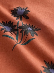 Rust Red Floral Print Short Sleeve Shirt - Image 2 of 3