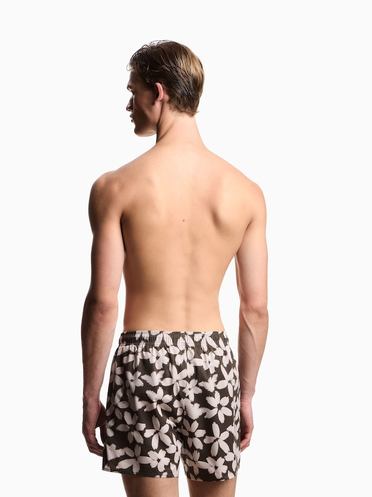Emporio Armani White Flower Eagle Swim Boxer Swim Shorts - תמונה 2 מתוך 4