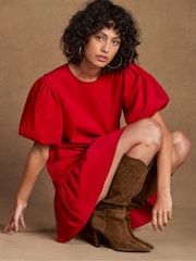 Ro&Zo Red Baby Cord Mini Dress - Image 2 of 4