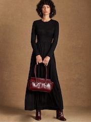 Ro&Zo Black Seamed Bodice Jersey Dress - Image 1 of 5