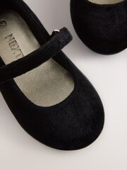 Terciopelo negro - Zapatos de ocasión Mary Jane con cierre de toque - Imagen 3 de 5
