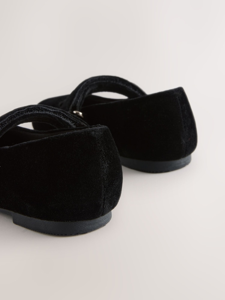 Terciopelo negro - Zapatos de ocasión Mary Jane con cierre de toque - Imagen 5 de 5