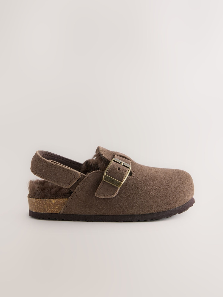 Chocolate Brown Standard Fit (F) Leather Clogs - Image 2 of 5 Chocolate Brown Standard Fit (F) Leather Clogs - Image 2 of 5