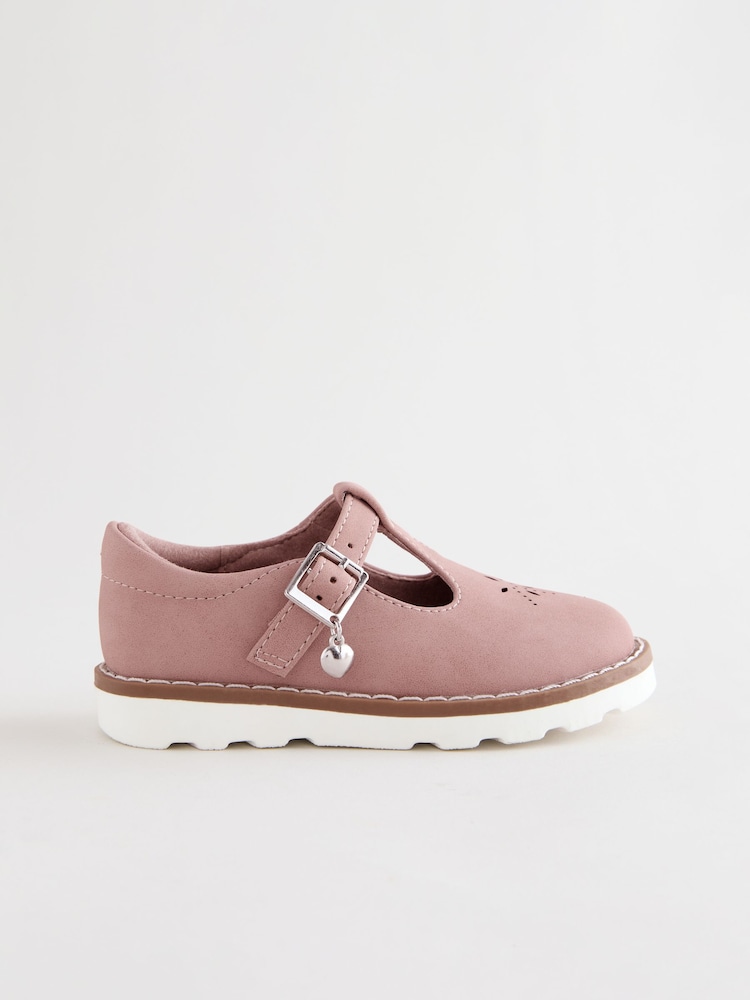 Pink Wide Fit (G) T-Bar Shoes - Image 2 of 5 Pink Wide Fit (G) T-Bar Shoes - Image 2 of 5
