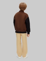 Calvin Klein Jeans ravne bombažne sateen rjave hlače - Slika 2 iz 6