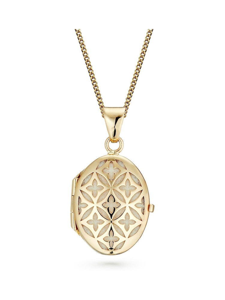Beaverbrooks 9ct Yellow Gold Plated Locket Pendant - Image 1 of 5 Beaverbrooks 9ct Yellow Gold Plated Locket Pendant - Image 1 of 5