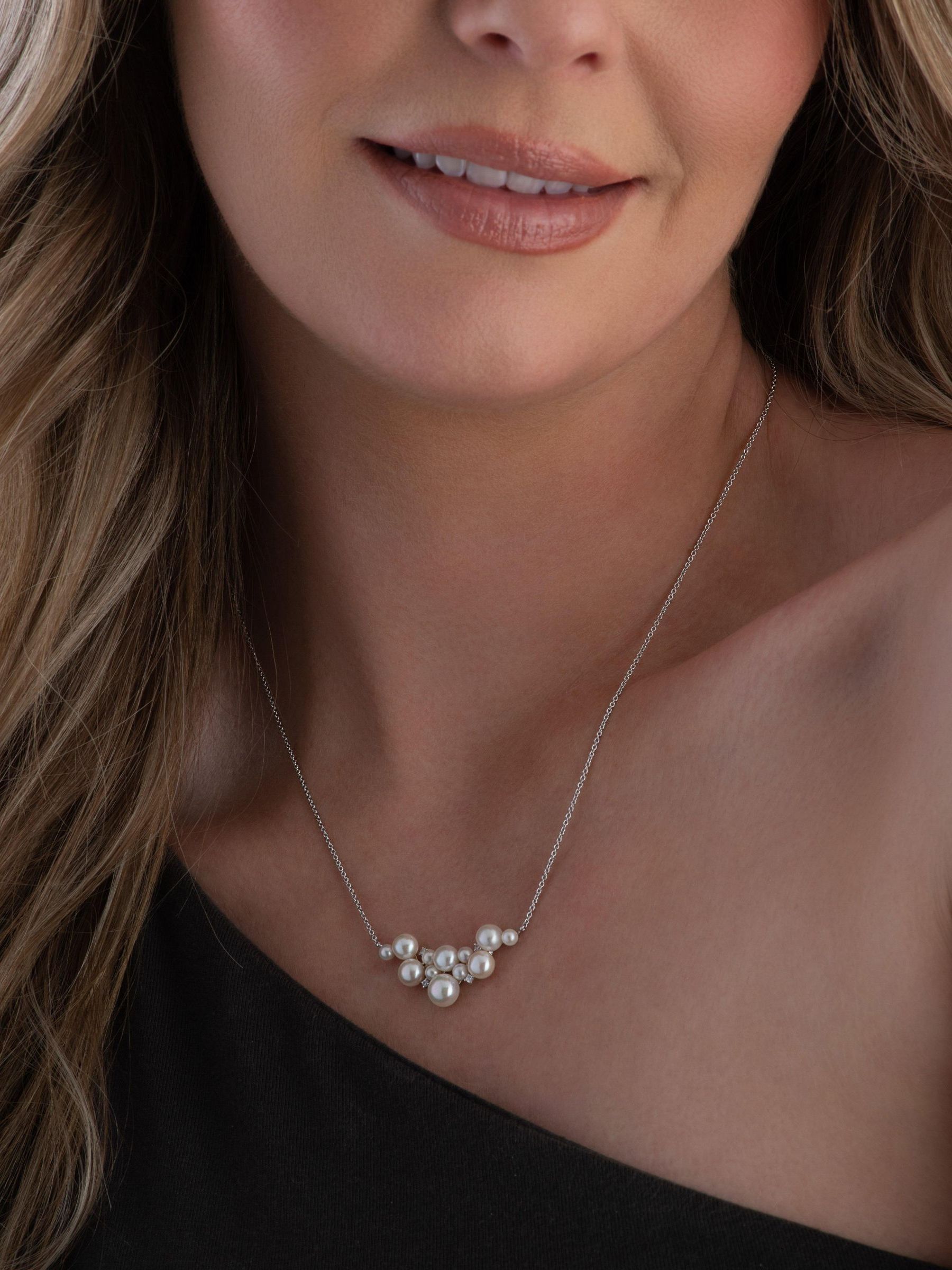 Buy Beaverbrooks Silver Silver Cubic Zirconia and Freshwater Pearl