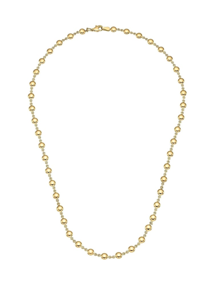 Beaverbrooks 9ct Yellow Gold Plated Bead Necklace - Image 2 of 4 Beaverbrooks 9ct Yellow Gold Plated Bead Necklace - Image 2 of 4