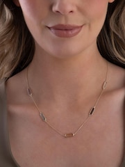 Beaverbrooks 9ct Yellow Gold Multi-Coloured Cubic Zirconia Necklace - Image 1 of 4