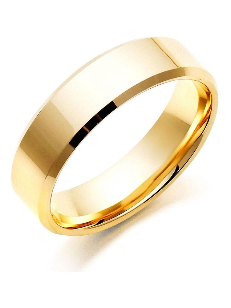Beaverbrooks 9ct Yellow Gold 6mm Men's Wedding Ring - Image 1 of 3 Beaverbrooks 9ct Yellow Gold 6mm Men's Wedding Ring - Image 1 of 3