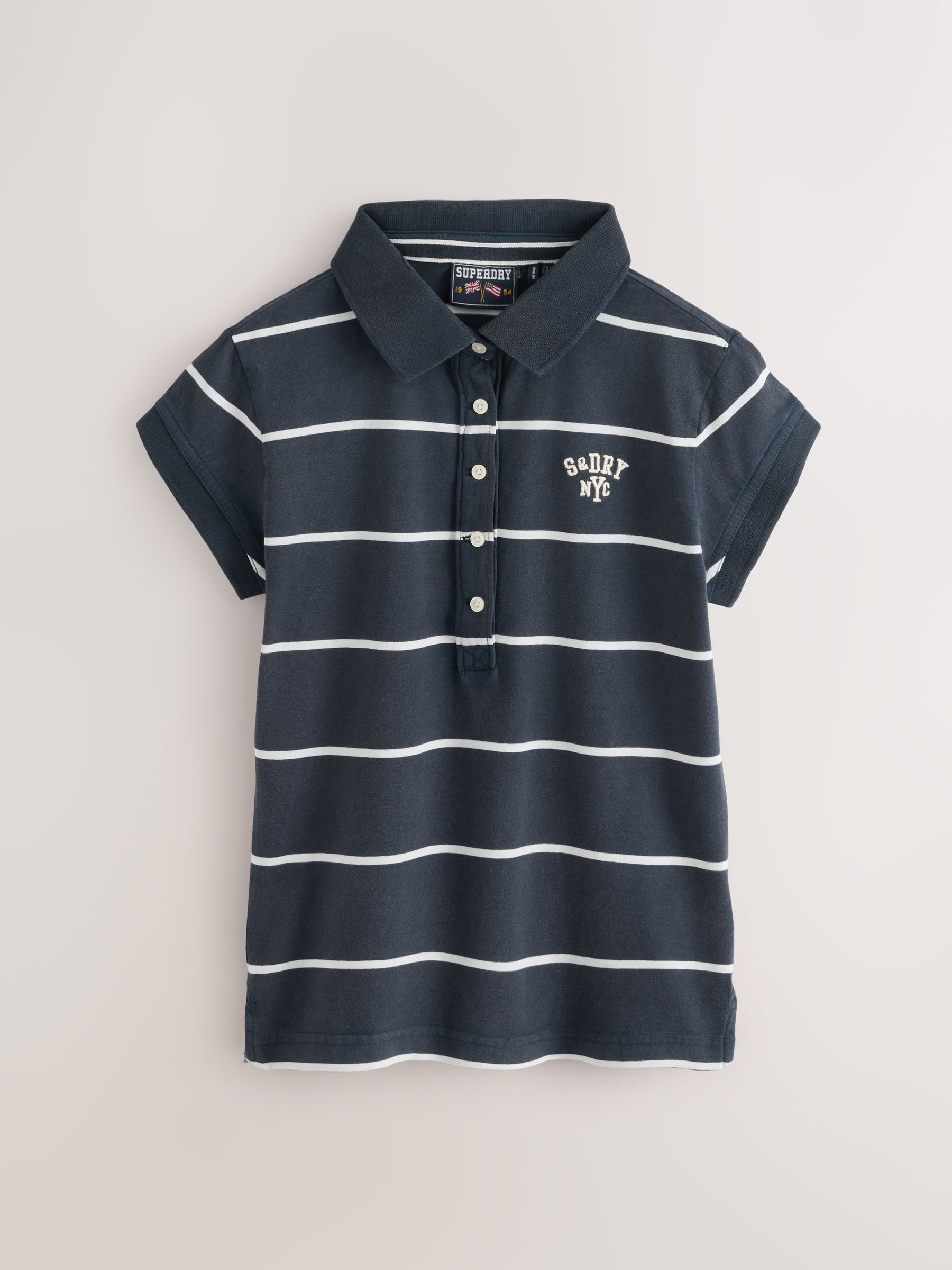 Buy Superdry Navy Pique Jersey Polo Shirt from the Next UK online shop