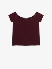 Superdry Burgundy Red Athletic Essentials Ruched Top - Image 3 of 4