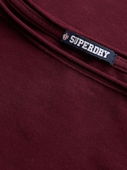 Superdry Burgundy Red Athletic Essentials Ruched Top - Image 4 of 4