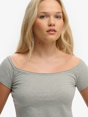 Superdry Grey Athletic Essentials Ruched Top - Image 5 of 7