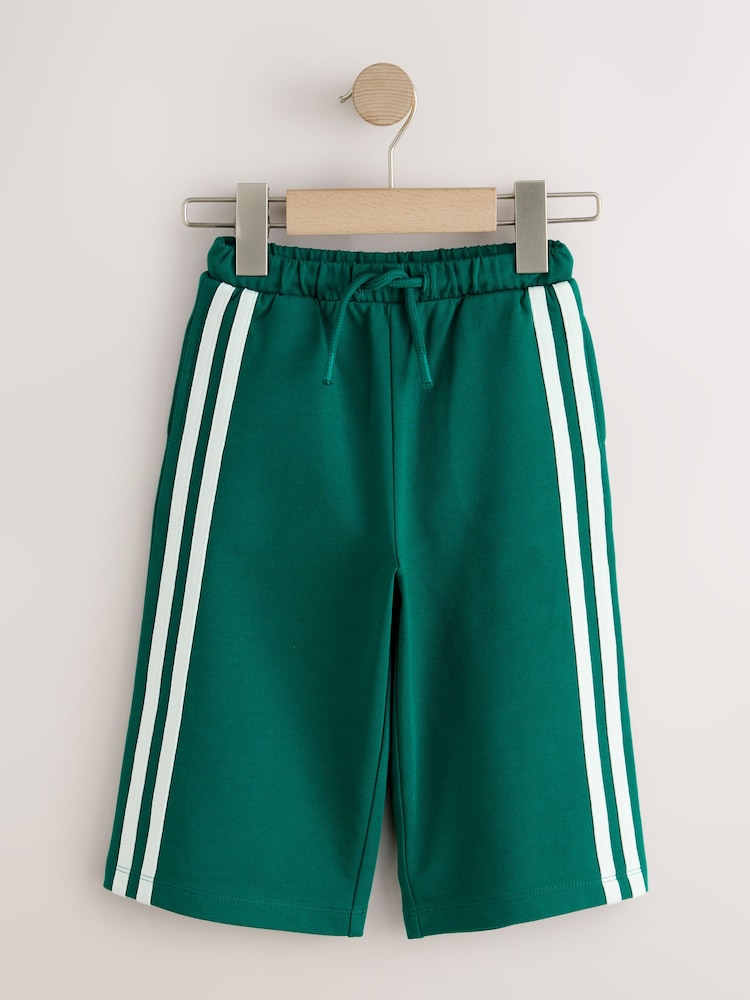 Green Wide Leg Side Stripe Joggers (3mths-7yrs) - Image 1 of 4