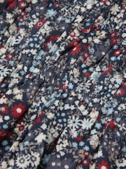 Monsoon Blue Ditsy Floral Long Sleeve Dress - Image 3 of 3