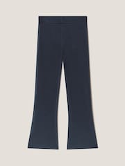 Monsoon Blue Sequin Bow Embellished Flare Leggings - Image 3 of 4