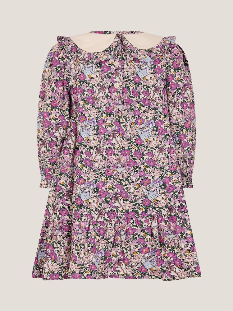 Monsoon Purple Baby Floral Print Dress - Image 2 of 3 Monsoon Purple Baby Floral Print Dress - Image 2 of 3