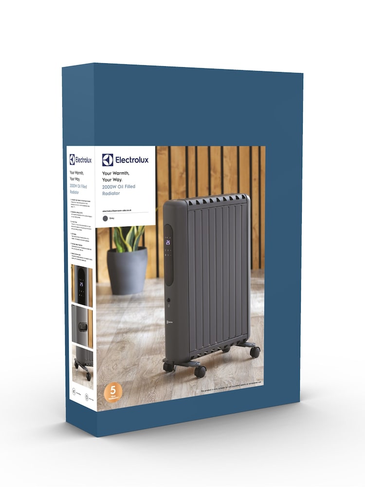Electrolux Grey 2000W Digital Close-Fin Oil Heater - Image 6 of 6